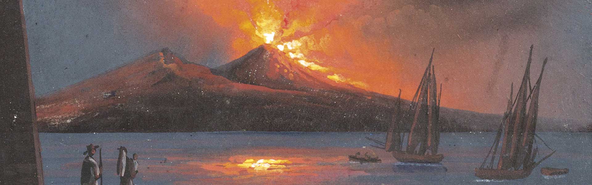 l'eruzione del vulcano vesuvio di napoli