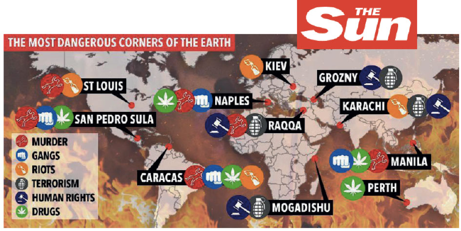 the most dangerous corners of the earth