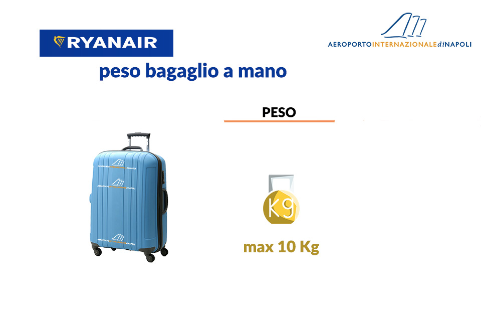 il peso del bagaglio a mano della compagnia aerea ryanair