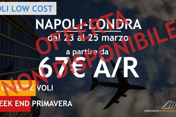 voli low cost napoli londra a 67€
