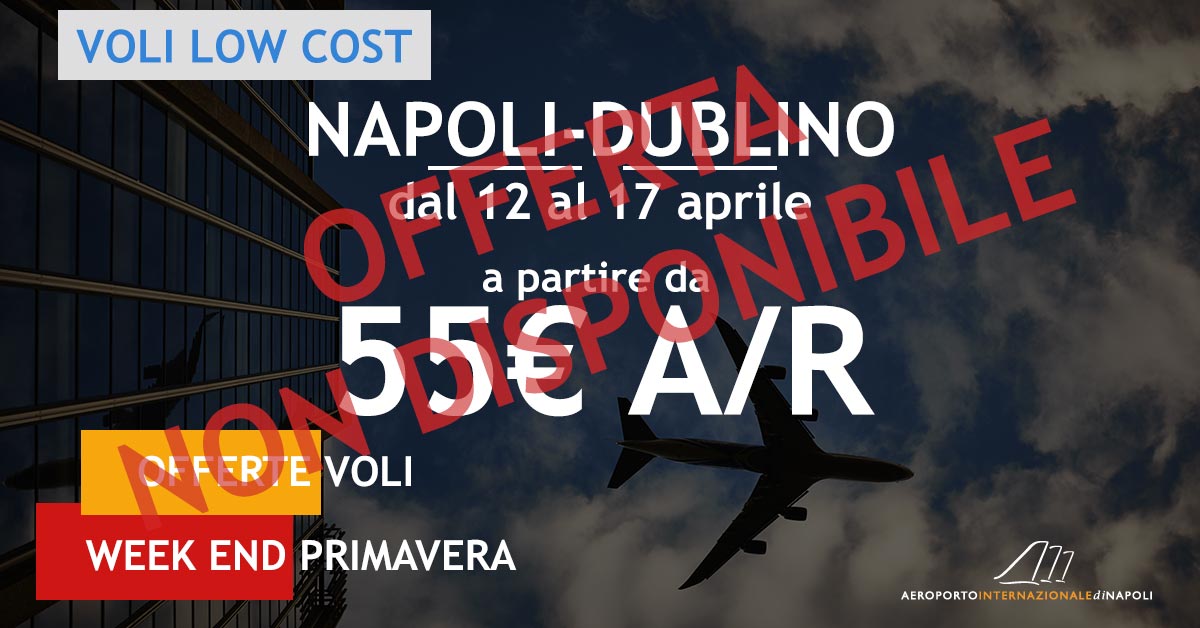 voli low cost napoli dublino a 55€